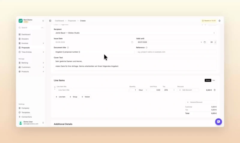 Use products in a line item